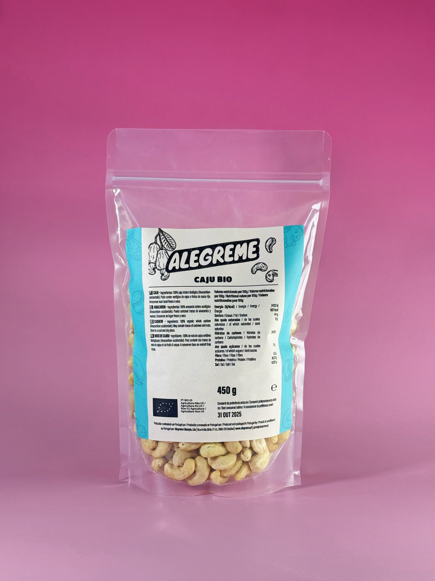Anacardos orgánicos (450 g)