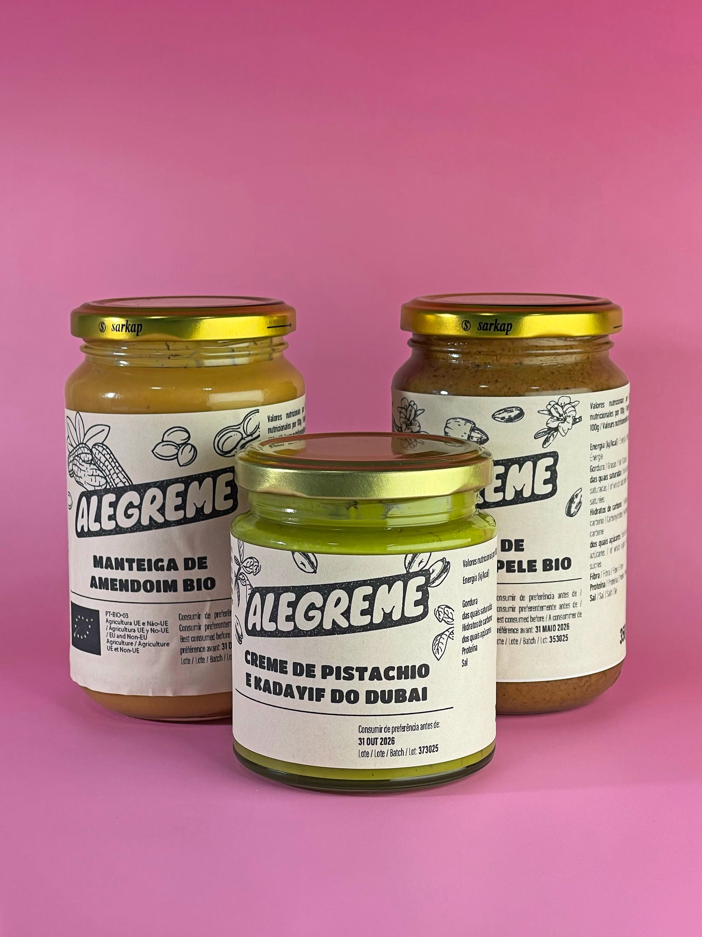 Mantequilla de almendras ecológica con piel (350g)