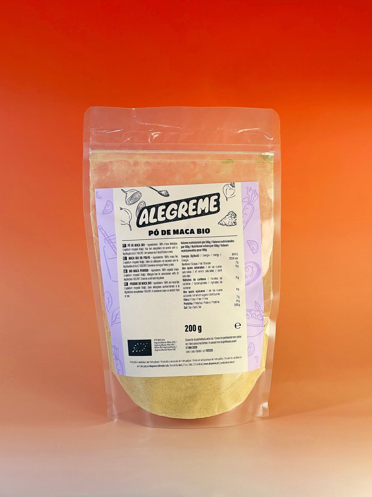 Pó de maca bio (200g)