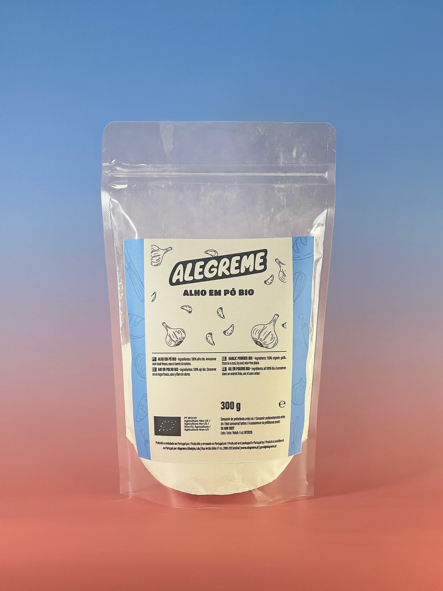 Ajo en polvo orgánico (300 g)