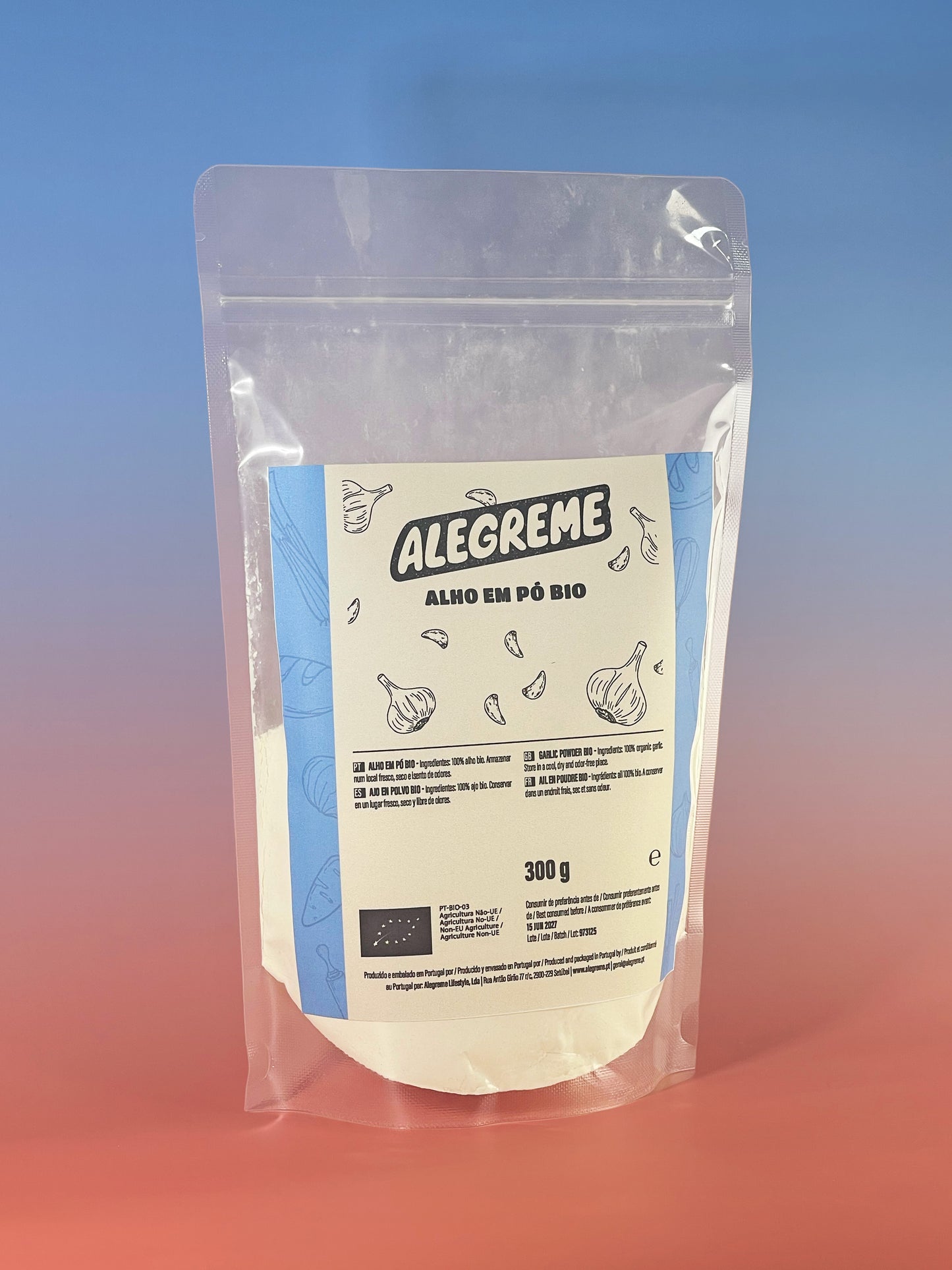 Ajo en polvo orgánico (300 g)