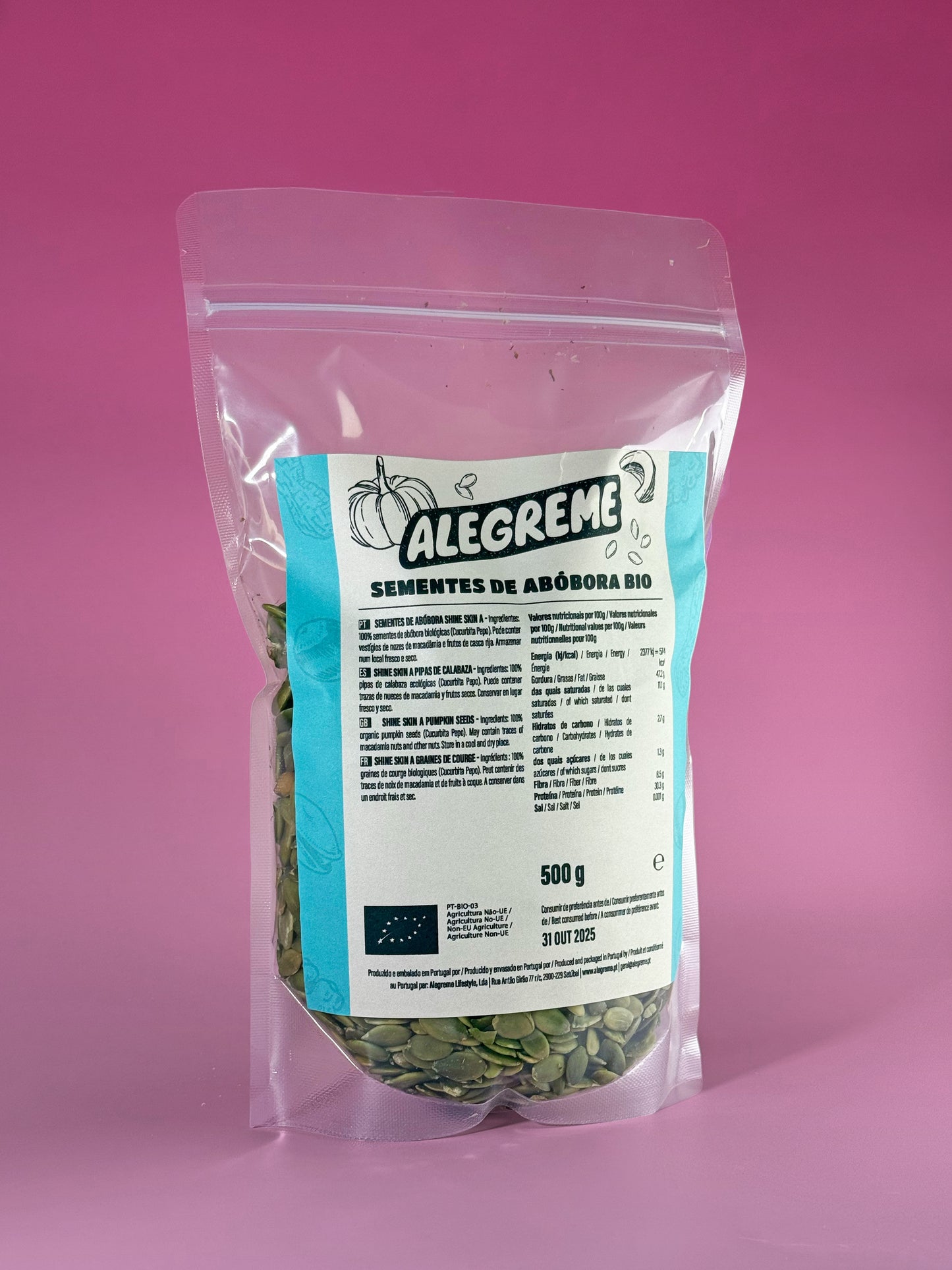 Organic pumpkin seeds (500g)